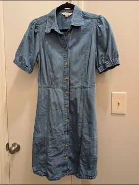 French Connection Denim Button-Front Dress